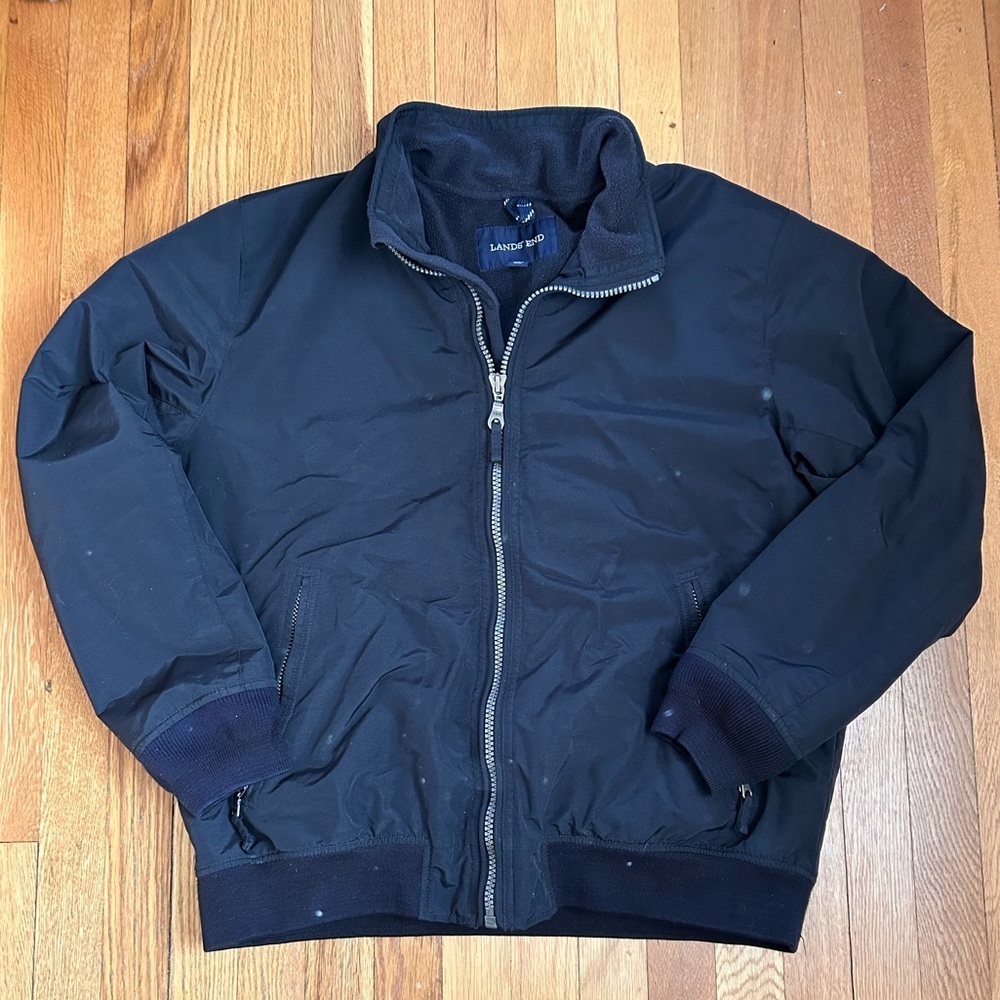 Lands’ End‎ Men’s Black Bomber Winter Jacket - Size L (42/44)